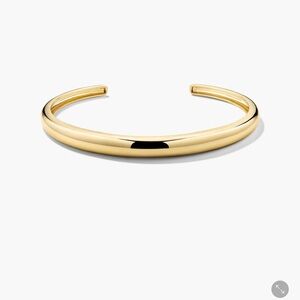 Mejuri Polished Gold Minimal Open Cuff Bracelet